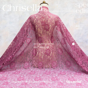 gambar Kain kebaya shimmering Chrisella dengan warna aurora pink