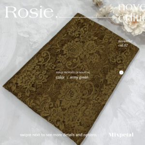 gambar Kain kebaya glossy rosie warna army green