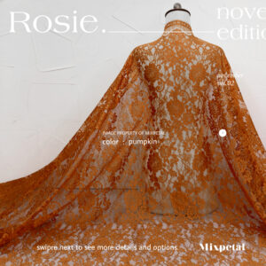 gambar Kain kebaya glossy rosie warna pumpkin