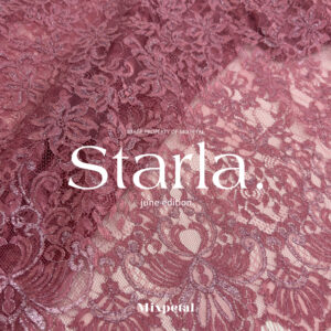 gambar bahan Kain kebaya brokat metalic starla warna dusty rose