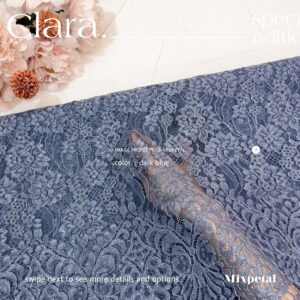 KAIN KEBAYA SEMI ITALY CORD METALIC CLARA - Dark Blue