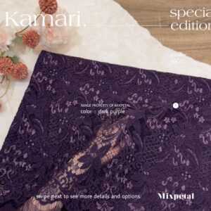 gambar menunjukan kain kebaya katun metalic kamari dengan warna dark purple