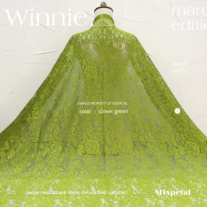 gambar Kain kebaya semi glossy Winnie dalam warna clover green