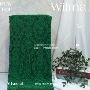 gambar Kain kebaya Wilma dalam warna emerald green