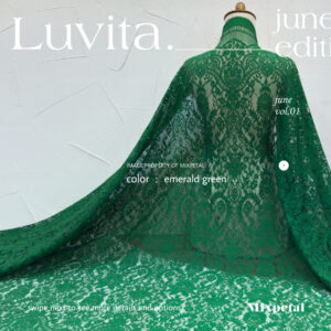 gambar Kain kebaya semi perancis brokat katun warna deep pink