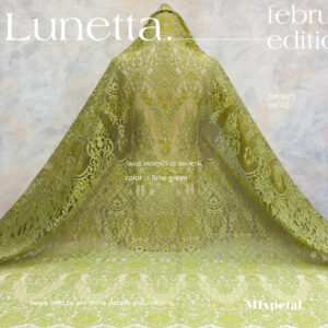 gambar Kain kebaya shimmering metalic lunetta in lime green